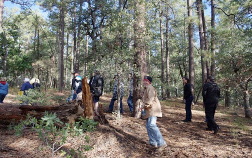 A group of hikers at Science Camp